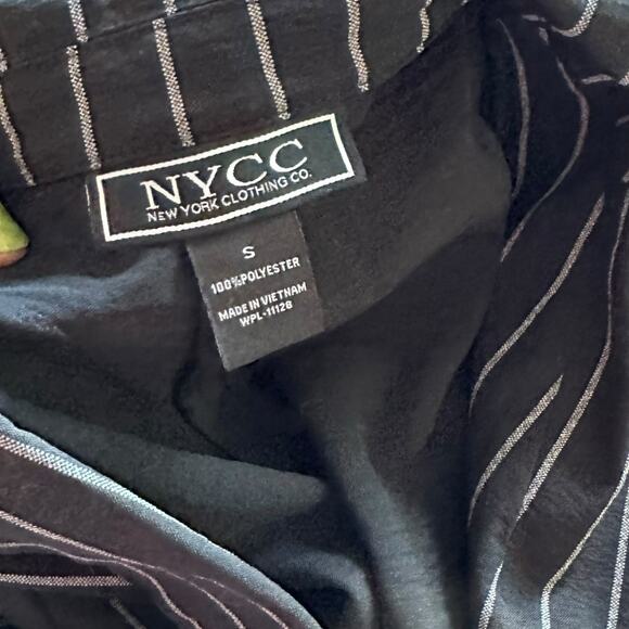 Womens Blazer Small Black Pinstripe Mid Sleeve Structured Workwear - Picture 5 of 6